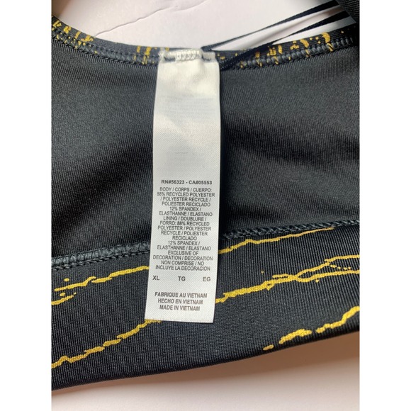 Nike Victory Medium Support Sports Bra XL Black Gold Marble Dri-FIT NWT - Picture 6 of 8